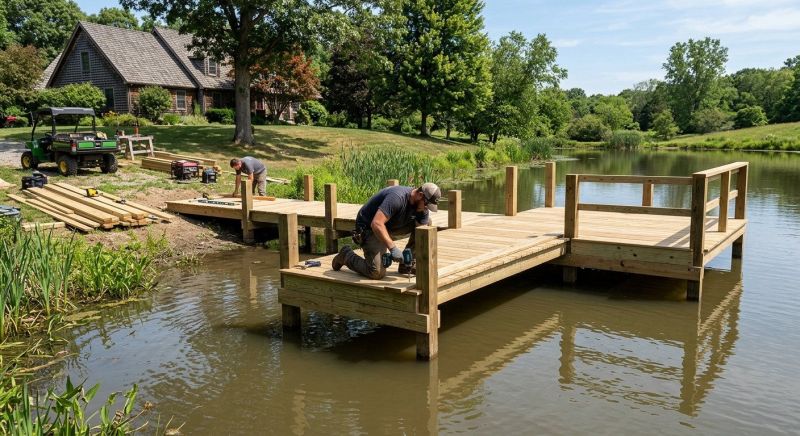 Wood Dock Installation in Alpharetta, GA